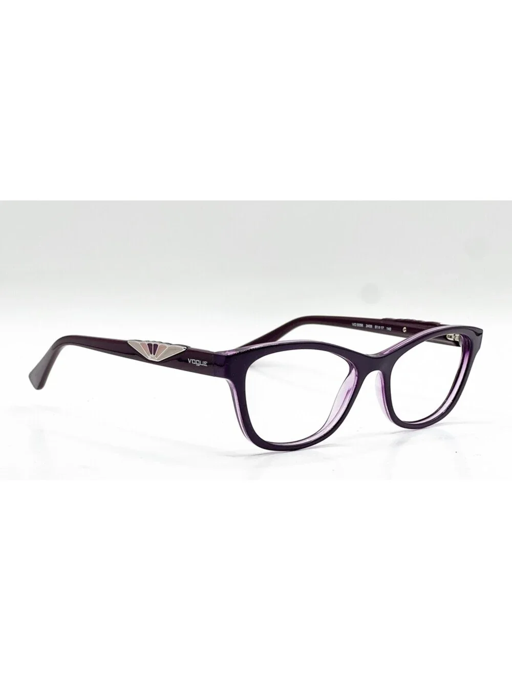 Vogue VO 5056 2409 Top Violet Transparent Authentic Eyeglass Frames 51-17